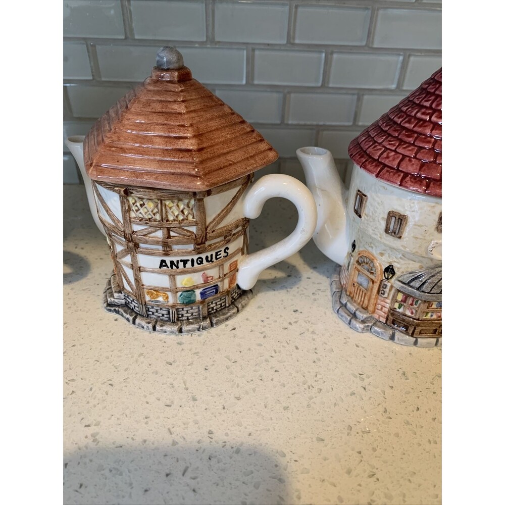 Unique Reonardo Vintage Small English Ceramic Kettles Set Of 3
